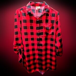 Red and Black Woman's Shirt